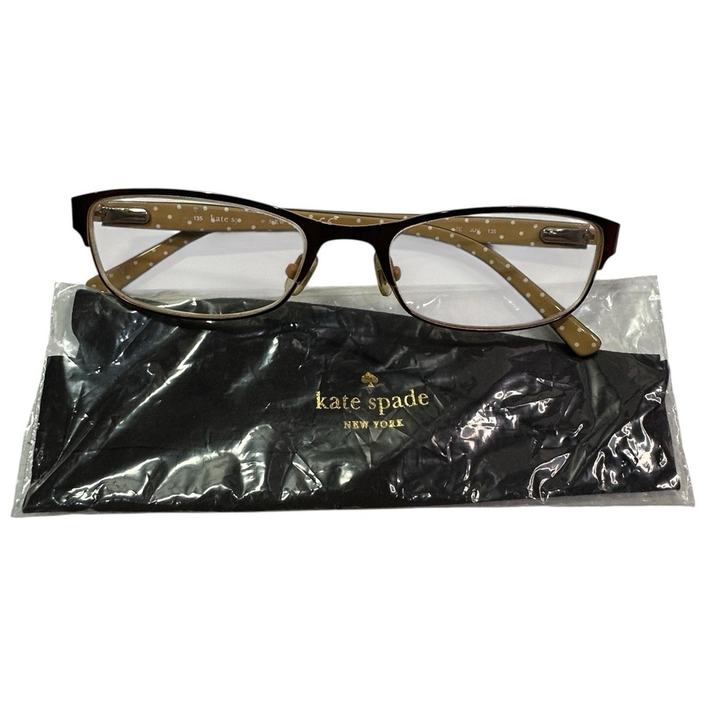 Kate Spade Ambrosette JUV Brown Metal Full Rim Eyeglasses Frames 52-17 135 11860 - Picture 10 of 15